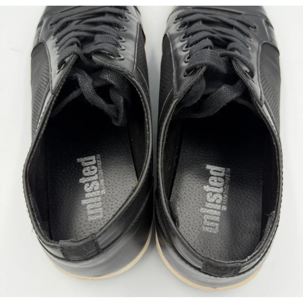 Unlisted Kenneth Cole Sneakers‎ Mens 11.5 Black Good Perforated Low Top Shoes